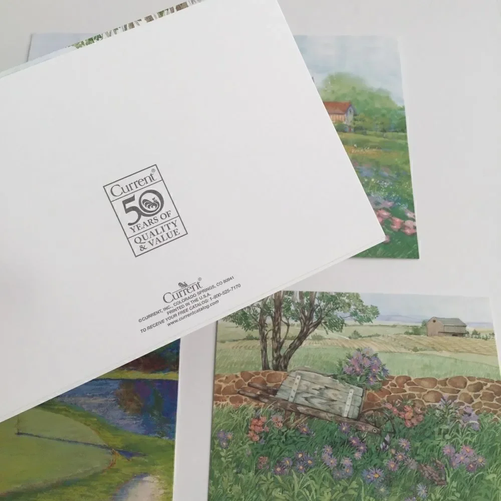 Vintage Current Birthday Cards Bundle/Lot 8 Scenic View Design Printed in USA